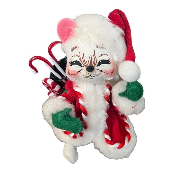 ANNALEE 2007 6” Peppermint Santa Mouse - Picture 1 of 4
